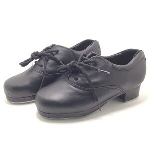Capezio K543 Classic Stacked Black Tap Shoes Size 5.5M
